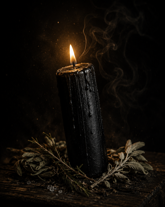 Bougie Noire de Désenvoûtement